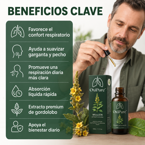 OxiPure™ Limpia y Repara tus Pulmones Naturalmente, Sin Medicamentos.