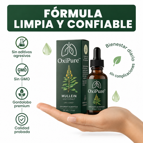 OxiPure™ Limpia y Repara tus Pulmones Naturalmente, Sin Medicamentos.